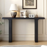 U_STYLE Elegant Acacia Veneer Entryway Table,Suitable For Entryway, Hallway, Living Room, Foyer, N711P207657B