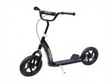 Black Kids Kick Scooter 5-12Y for Park & Neighborhood Riding, Non-slip Deck, Big Wheels with Safe 05504062