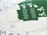 Let It Snow Christmas Throw Pillow 20x20" Square Cotton Cushion with Green Knit Hat Design and B357P609251