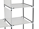 71" Portable Closet Wardrobe Clothes Rack Storage Organizer with Shelf Blue 23488326