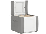 27 Gallon Outdoor PP Deck Box Waterproof Patio Storage Box with Side Handles & Dual-Tone Design-Gray 59437572