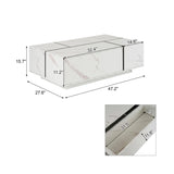 Rectangular Sliding Top Coffee Table with 2 Drawers and 2 Hidden Storage for Living Room 47.2" N735P250955K