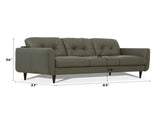 Radwan Pesto Green Leather Sofa B2726P496930