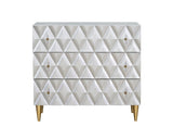 Metallic Silver and Champagne 3-Drawer Console Cabinet B062P209180