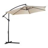 ZNTS 10ft Cantilever Patio Umbrella, Offset Hanging Outdoor Table Umbrella with Tilt Crank, 6 Sturdy 19848697