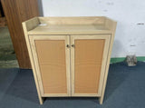42.5" Tall Rattan Shoe Cabinet with Doors, 6-Tier Shoe Storage Cabinet with Adjustable Shelves, W808P415446
