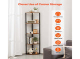 5-Tier Corner Shelf with LED Lighting, 64" Tall Display Unit with Adjustable Multi-Color Lights 84398200