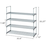 ZNTS 2 Set 4 Tiers Shoe Rack Shoe Tower Shelf Storage Organizer For Bedroom, Entryway, Hallway, and 86375108