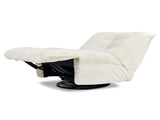 Rearden 35.5" Swivel Glider Manual Recliner Gaming Lounge Chair, Pearl White Short Faux Fur B2719P238499