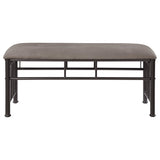 Brown and Dark Bronze Upholestered Bench B062P153579