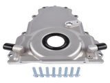 Timing Chain Cover w/ Dual-10AN Turbo Oil Drain Bungs Fits for Gen IV GM LS Series Engines 6.0L 5.3L 19482588