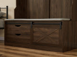 Dark brown, Column Coat Rack with Storage Shoe Cabinet 28345920