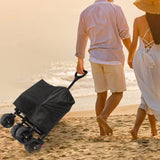 Foldable Wagon with Removable Canopy & Cooler Bag - Heavy Duty Collapsible Wagon Utility Cart with 81596232