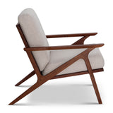 Midcentury Modern Accent Chair in Grey Fabric B353P346385