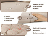Outdoor Bench Cushion, 60 20 4 Inch, Tufted Waterproof Swing Cushion with Ties, for Patio Bench 49495217