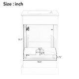 20-Inch Bathroom Vanity with Ceramic Sink, Soft Close Door, Adjustable Shelf, and Door-Mounted N729P192077K