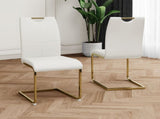 Modern Dining Chairs with Faux Leather Padded Seat Dining Living Room Chairs Upholstered Chair with W210127292