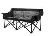 Heated Camping Chair for 2 Oversized Folding Padded Loveseat with 3 Heat Levels 4 Heating Zones 06353425