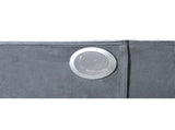 Upholstery Wooden Queen Bed with Ambient lighting in Gray Velvet Finish B00977485