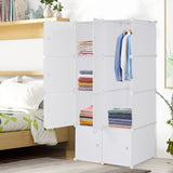 ZNTS 8 Cube Organizer Stackable Plastic Cube Storage Shelves Design Multifunctional Modular Closet 74329266