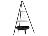 Campfire Tripod Grill, Adjustable Height BBQ Grill Grate with Fire Bowl for Outdoor Camping BBQ, 31851338