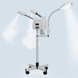 Professional 3 in 1 Facial Steamer on Wheels for Esthetician, Hot & Cold Mist, 5X LED Magnifying 49512153