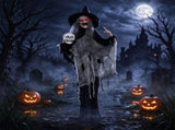 6.3FT Halloween Animatronic Witch, Sound Activated Talking Witch with Glowing Red Eyes & Poseable 67255901