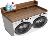 Washer Dryer Countertop with Non-slip Pads, Laundry Wood Shelf Topper with Edge, 54