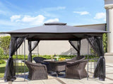 10x10 Outdoor Patio Gazebo Canopy Tent With Ventilated Double Roof And Mosquito net 98489857