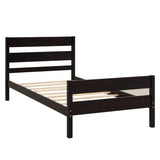 ZNTS Twin Bed with Headboard and Footboard,Espresso W50440500