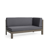 ZNTS BRAVA X-BACK RIGHT CORNER BENCH, DARK GREY 57968.00DGY