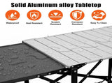 Foldable Aluminum Camping Kitchen Table Heat Resistant Tabletop Detachable Lamper , 4 Foldable Side 13676935
