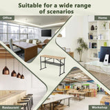 Foldable Hardwood Workbench Adjustable Wood-Top Utility Table with Locking Casters 11323041