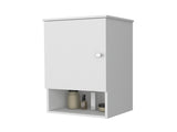 Carrizo Medicine Cabinet in Melamine With One Door, White B128P237145