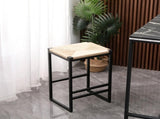 Set of 2 Backless Bar Stools for Kitchen Counter Paper Rope Woven Dining Chairs for Home & Kitchen W1757104743