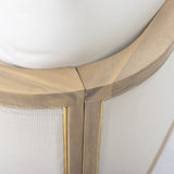 Outdoor Acacia Wood Patio Club Chair, Textilene Patio Furniture,Waterproof Thick Cushion Deep WF532233BGE