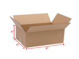 100 Corrugated Paper Boxes 8x6x4"Yellow 55199273