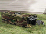 32in Live Animal Trap Cage with Cover, Humane Animal Rescue Outdoor Cage for Armadillos Cats 55894302