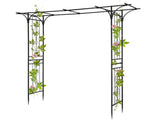 206*41*216cm Iron 16mm Tube Flat Top Courtyard Iron Arch Black 07933223