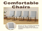 4-Pack - Heavy-duty chairs set 2.1" thick cushion, iron frame, perfect for home or office. Classic W2920P294514