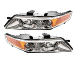2pcs OE Headlights With Warranty Factory Clear for 2004-2005 Acura TSX 36523637