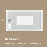 72x36" Gold Eco-Friendly Silver MirrorDual LED Light StripsFront and Back Lighting T3177P320572