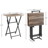 No Assembly Required TV Trays for Eating Set of 4 with Stand,Folding Snack Tray Table Set,Folding TV W2167P164302