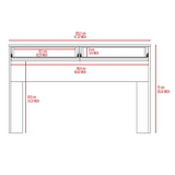 ZNTS Acre Writing Computer Desk, Two Drawers -Black B07091889