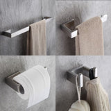 8-Pieces Brushed Nickel Bathroom Accessories Set, Stainless Steel Bathroom Hardware Set, Bath Towel W1932P156235