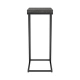 Rustic Grey Herringbone and Sandy Black Accent Table B062P153638