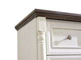 Farmhouse Style 5 Drawer Dresser Chest with Base Wooden Rustic Chest of Drawers, Storage Dresser W2393P252363