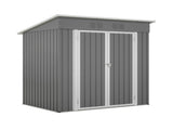 6'x4' Outdoor Metal Storage Shed for Garden Tools Lockable Door With Floor Frame 04885440