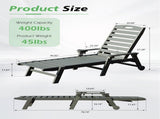 Outdoor Lounge Chairs Set of 2, HDPE Pool Chaise Lounge Chairs for Poolside, Pool Loungers for W1859P478586