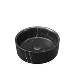 14'' Bathroom Round Ceramic Sink with Stone Pattern, No Faucet No Cabinet, Matte Black W2615P279358